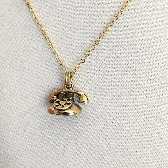 Miniature Rotary Telephone Dial Phone Charm Gift Necklace - Picture 6 of 6